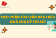 Mẹo phân tích văn bản hiệu quả cho kỳ thi ACT
